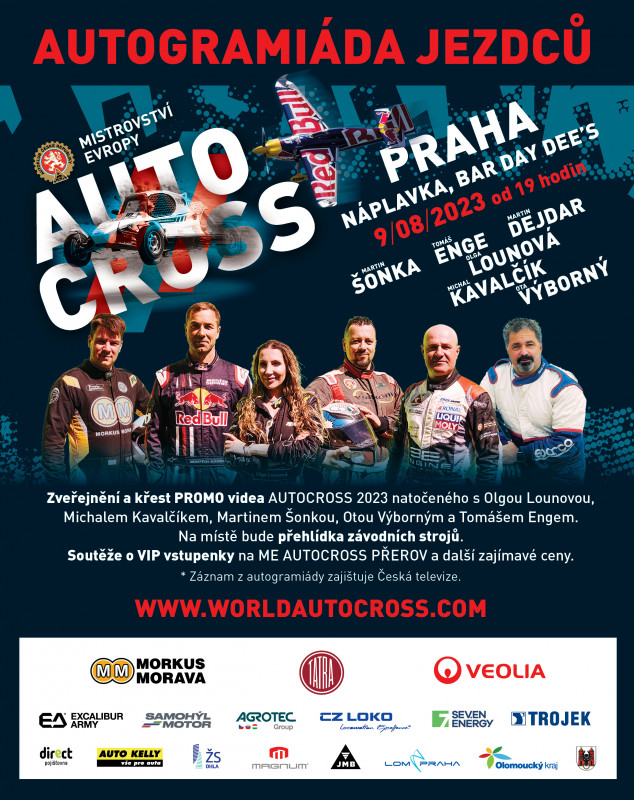 Autogramiáda jezdců - Praha, Náplavka, bar Day Dee’s - 9. 8. 2023, 19.00 hod.